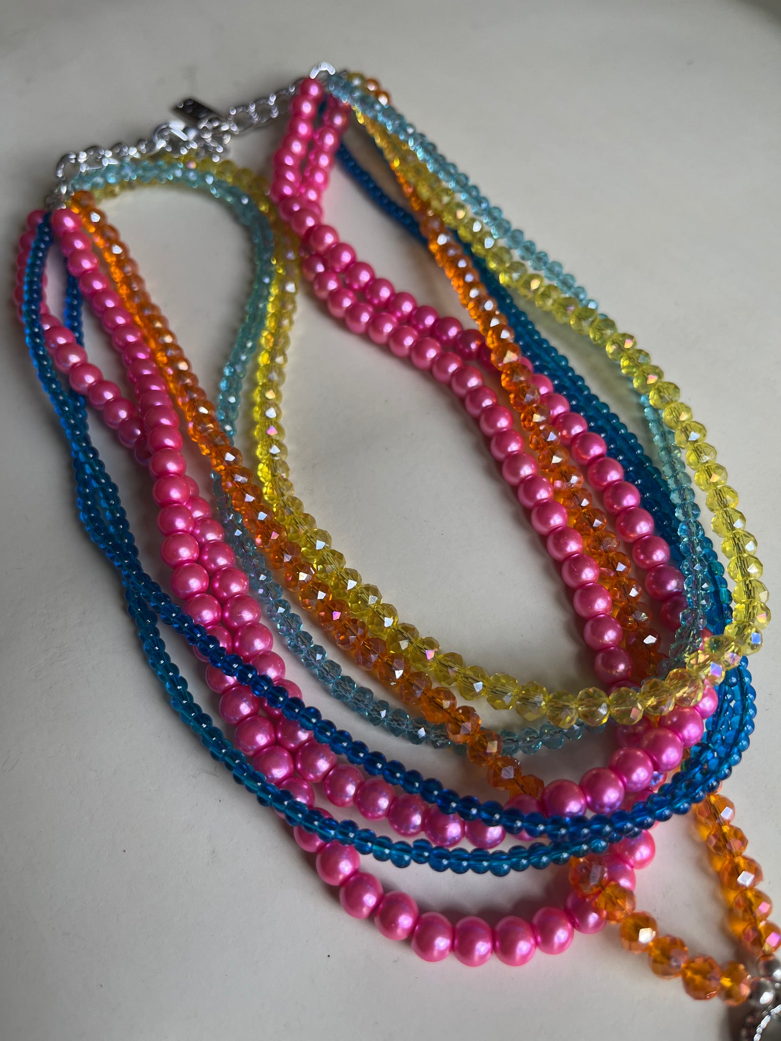 Pre-Order Only Multi Color Beads Sagrado Corazon Necklace