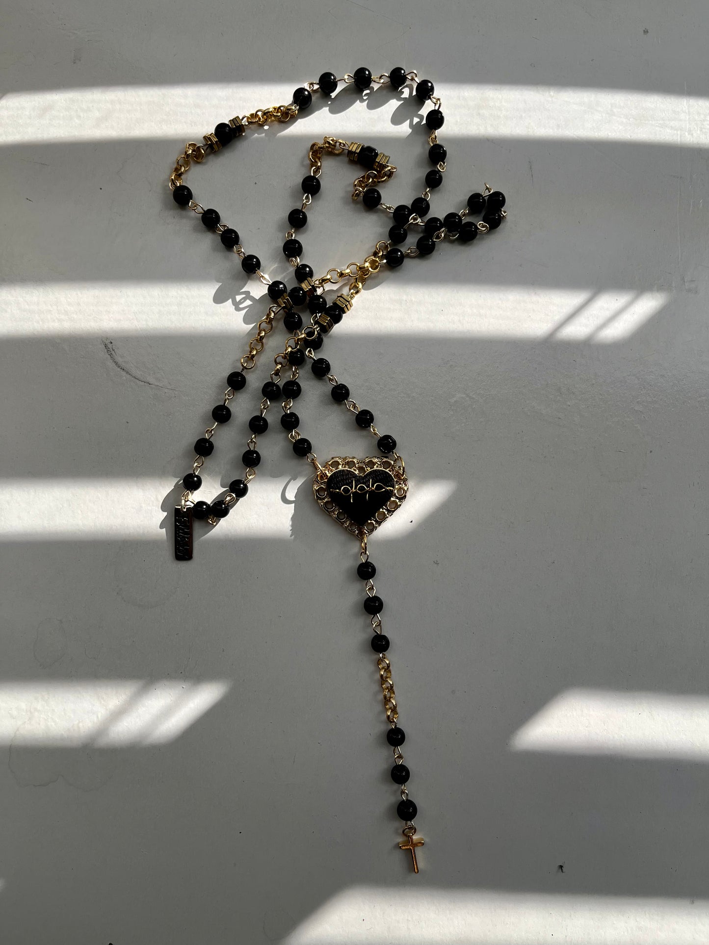 Sacred Heart Gold Plated Rosary