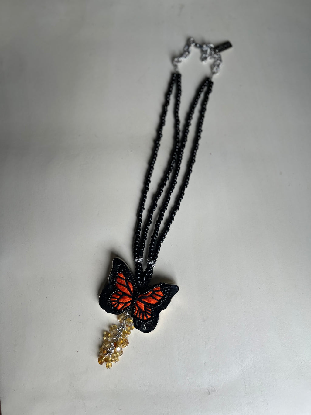 Mariposa Embroidery Butterfly Necklace