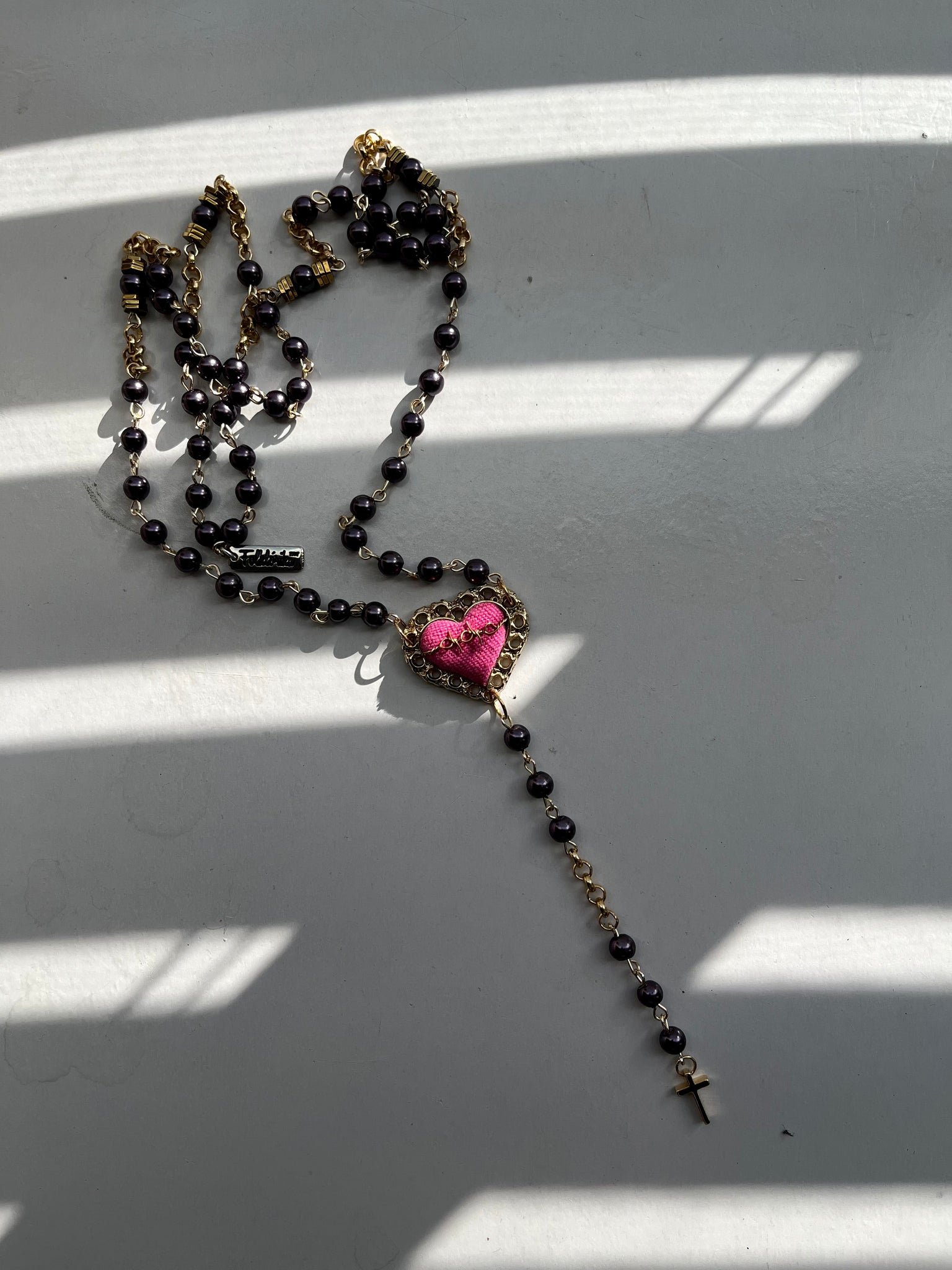 Sacred Heart Gold Plated Rosary