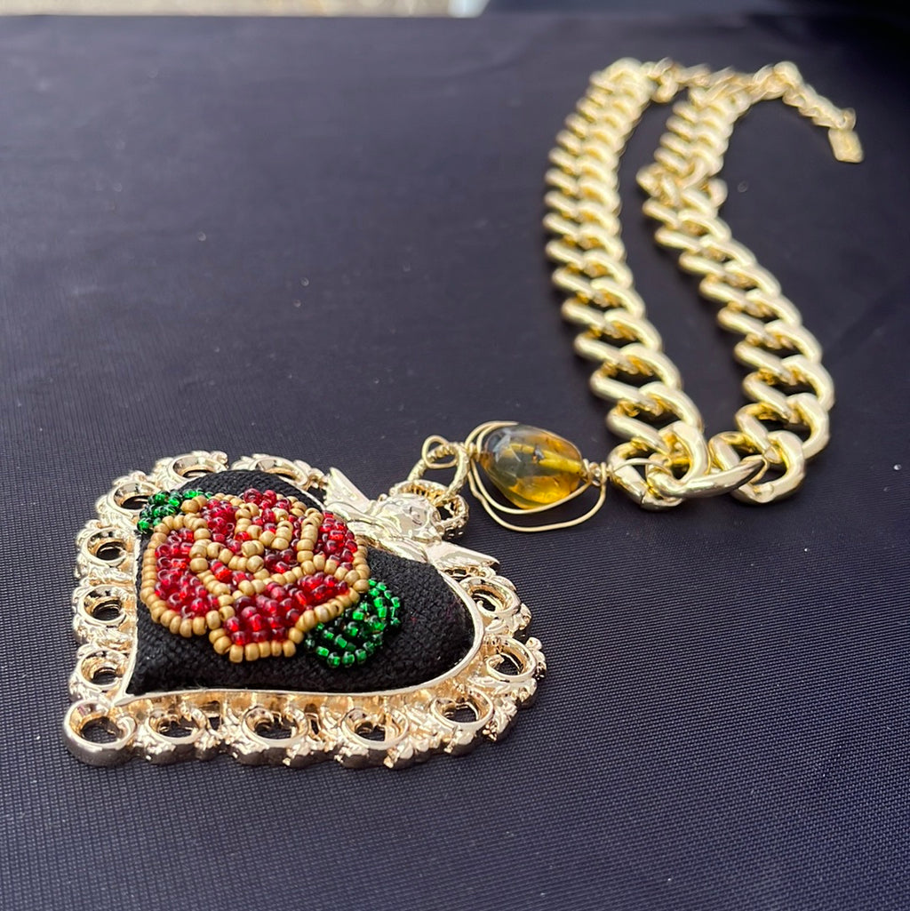 Rosa Beaded Chain Necklace